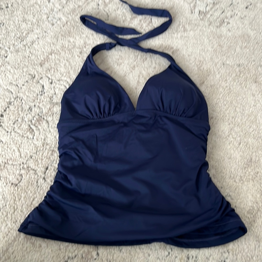 Athleta Navy Swim Top Size Small